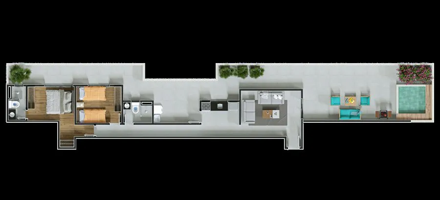 Planta do apartamento Coberturas